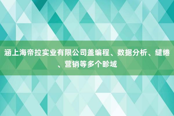 涵上海帝拉实业有限公司盖编程、数据分析、缱绻、营销等多个畛域